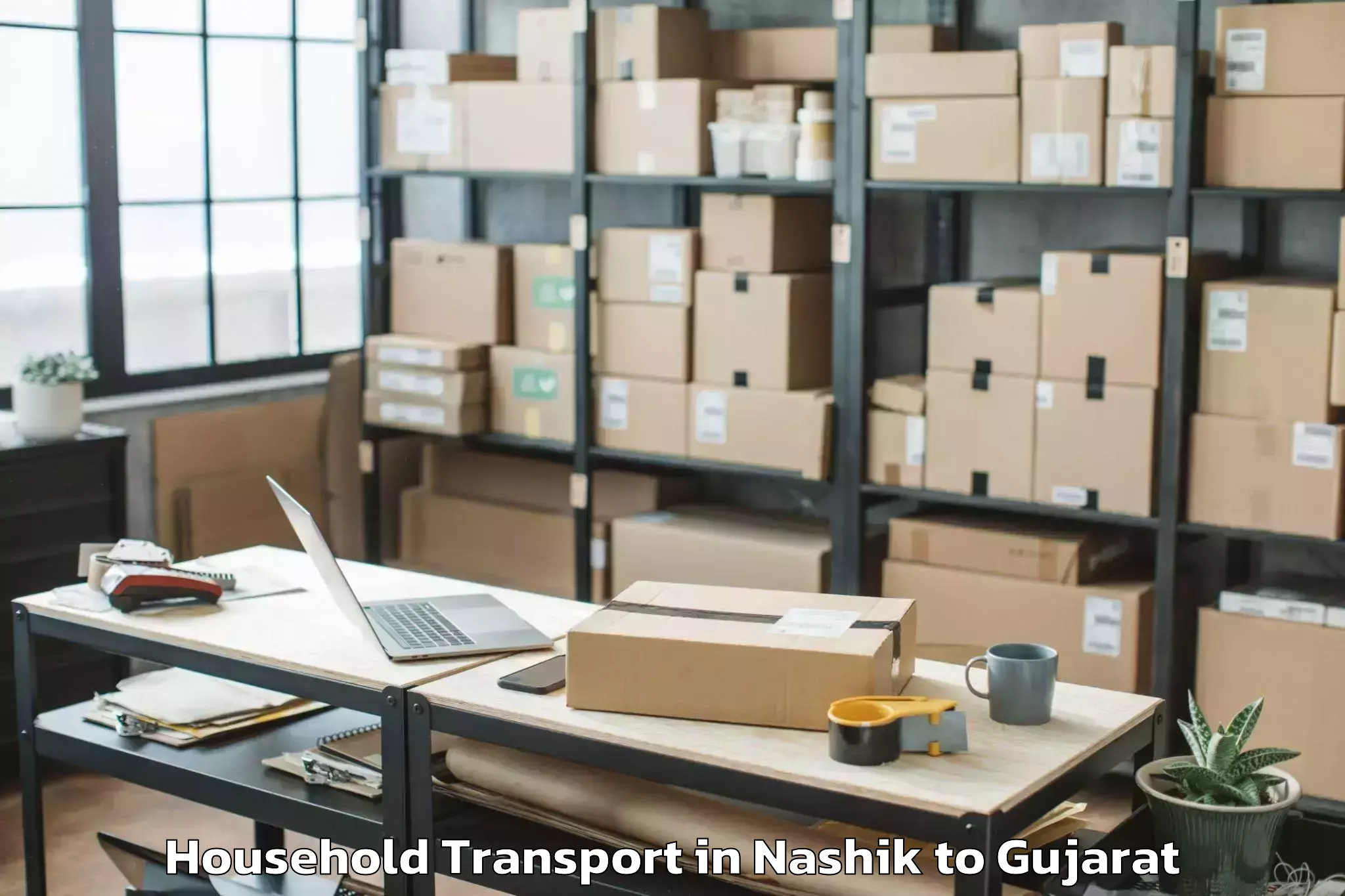 Reliable Nashik to Balasinor Household Transport